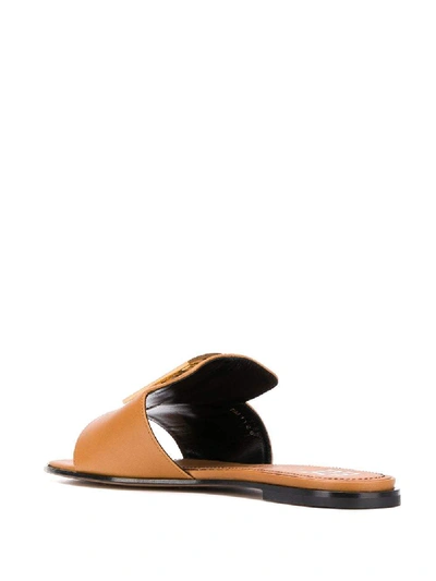 Shop Givenchy Sandals Leather Brown