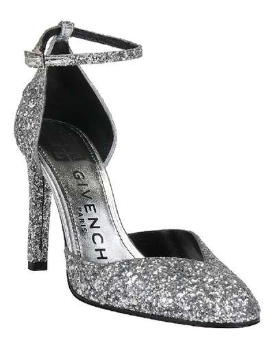 Shop Givenchy Glitter Leather Pumps In Marrone