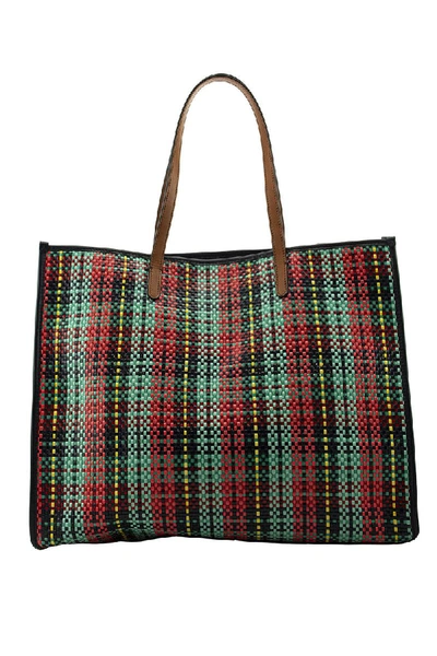 Shop Etro Globtter Leather-trimmed Tote In Multicolor