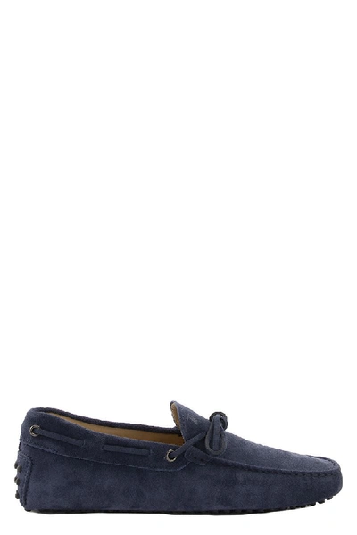 Shop Tod's Gommino Driving Shoes In Suede In Blue