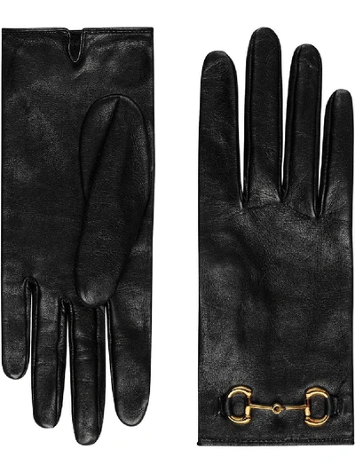 Shop Gucci Gloves In Nero