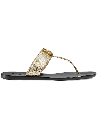 Shop Gucci Sandals In Argento