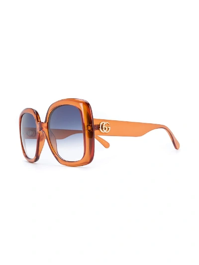 Shop Gucci Sunglasses In Arancio