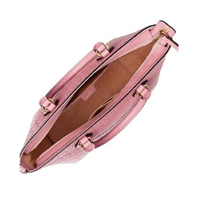 Shop Gucci Ssima Pink Leather Shoulder Bag In Rosso