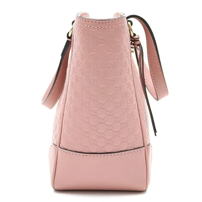 Shop Gucci Ssima Pink Leather Shoulder Bag In Rosso