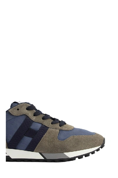 Shop Hogan H383 Brown, Blue Sneakers In Brown/blue