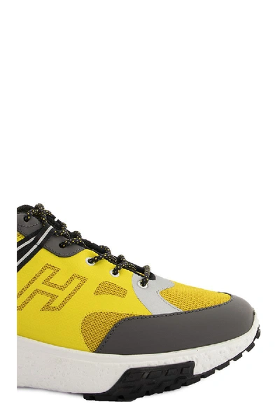 Shop Hogan H477 Urban Trek Thermoformed Yellow Sneakers In Yellow/grey