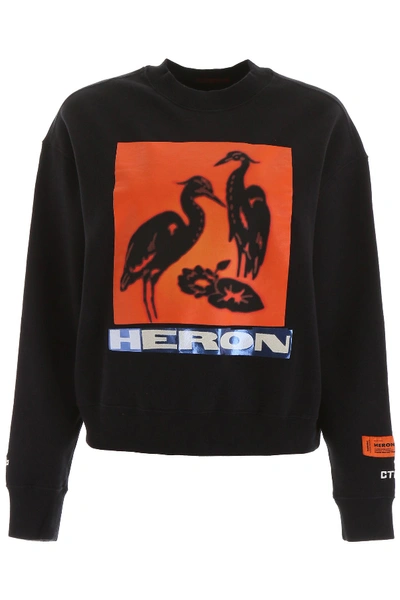 Shop Heron Preston Heron Sweatshirt In Off Black Multicolor