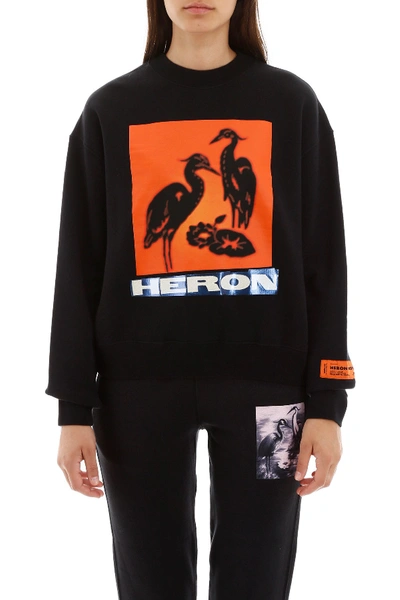 Shop Heron Preston Heron Sweatshirt In Off Black Multicolor