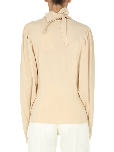 Shop Lemaire High Neck Blouse In White