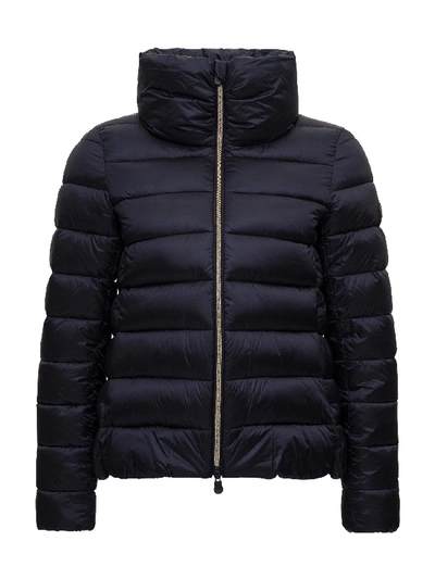 Shop Save The Duck High Neck Down Jacket In Blu