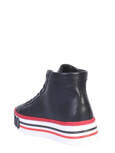 Shop Moschino High Platform Sneaker In Black