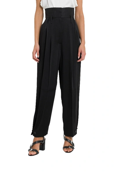 Shop Givenchy High-waisted Military Pants In Black