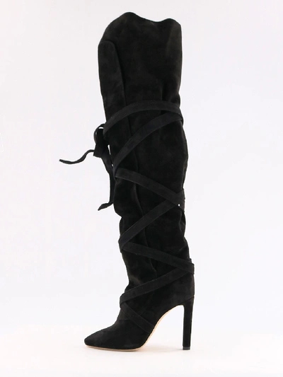 Shop Saint Laurent Hight Boot Meurice In Black