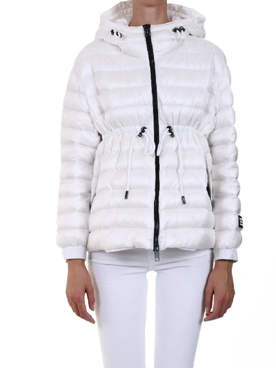Shop Burberry Hooded Down Jacket In White