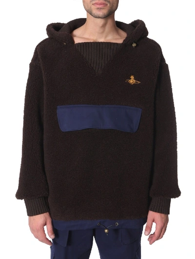 Shop Vivienne Westwood Hooded Jacket In Brown