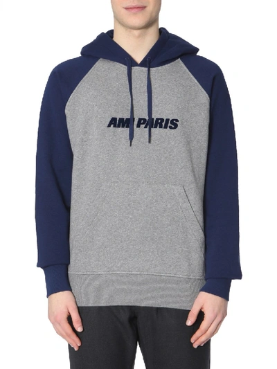 Shop Ami Alexandre Mattiussi Hooded Sweatshirt In Blue