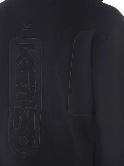 Shop Kenzo Hooded Sweatshirt With Zip In Black