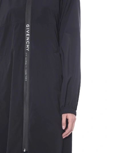 Shop Givenchy Hooded Wind Jacket In Black