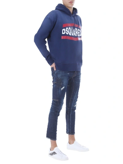 Shop Dsquared2 Hoodie In Blue