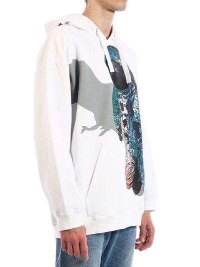 Shop Valentino Hoodie Infinite City White