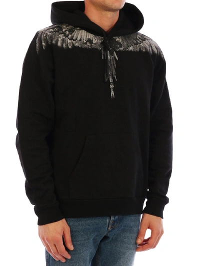 Shop Marcelo Burlon County Of Milan Hoodie Wing Black