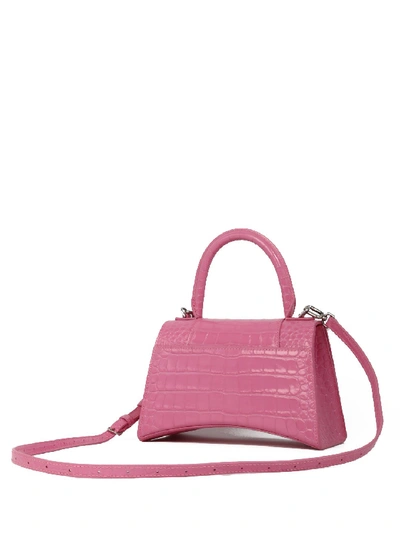 Shop Balenciaga Hourglass Small Bag In Pink