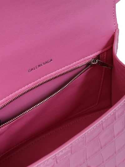 Shop Balenciaga Hourglass Small Bag In Pink