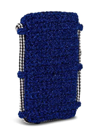 Shop M Missoni I-phone Holder In Jersey In Blu