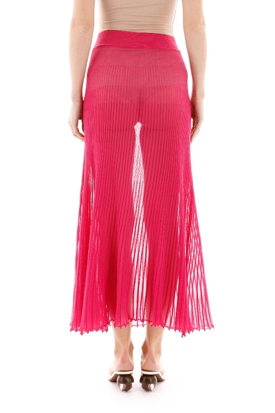 Shop Jacquemus Helado Long Skirt In Pink
