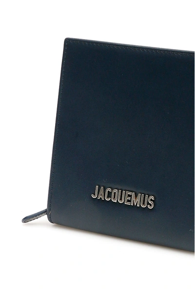 Shop Jacquemus Le Gadjo Neck Wallet In Navy
