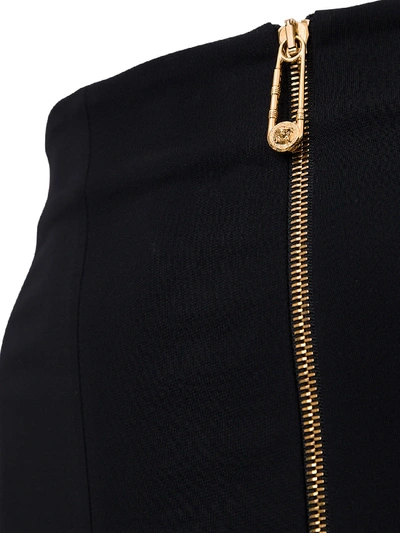 Shop Versace Jersey Skirt In Black