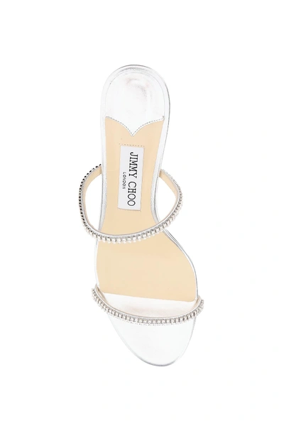 Shop Jimmy Choo Brea Mules 65 With Crystals In Silver Crystal