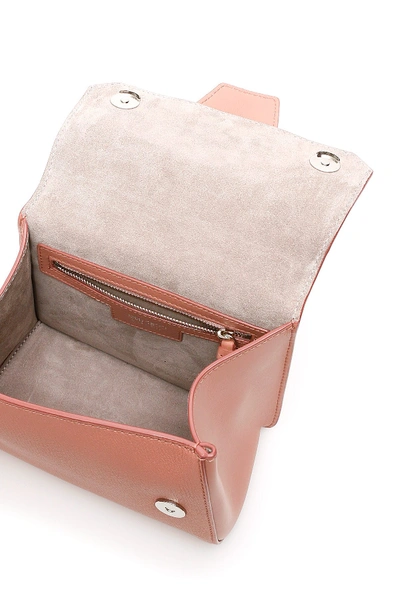 Shop Jimmy Choo Crystal Buckle Small Top Handle Madeline Bag In Blush