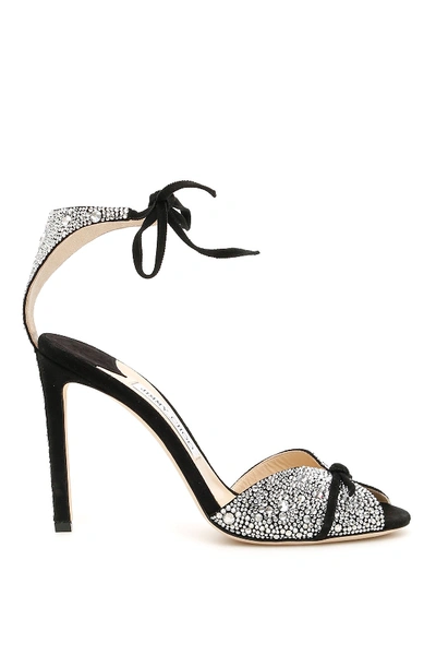 Shop Jimmy Choo Talaya 100 Sandals In Black