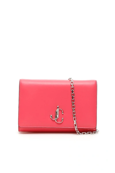 Shop Jimmy Choo Varenne Clutch With Chain In Bubble