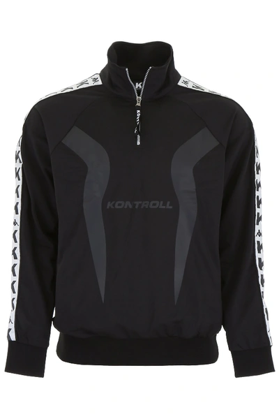 Shop Kappa Kontroll Half-zip Sweatshirt In Black