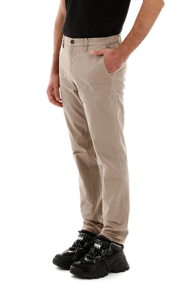 Shop Kenzo Chino Trousers In Taupe