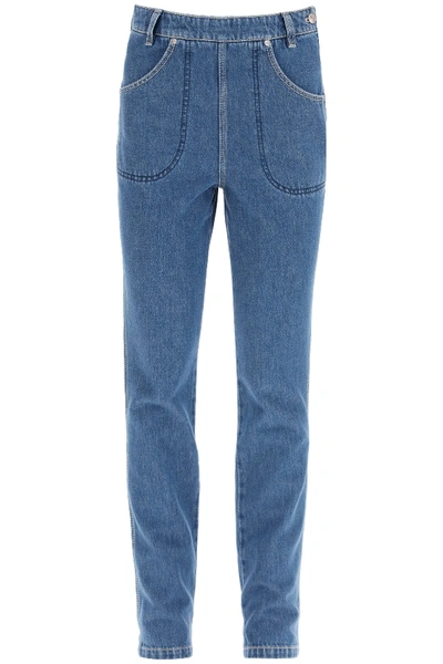 Shop Kenzo High-rise Jeans In Bleu Nuit