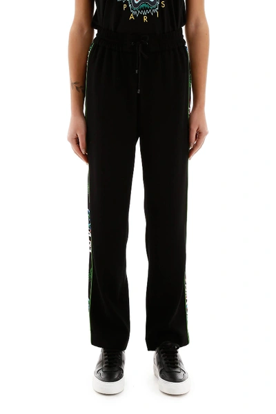 Shop Kenzo Joggers With Side Bands In Lime