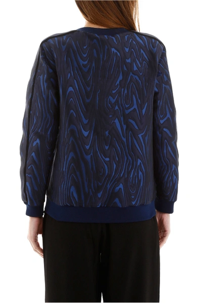Shop Kenzo Jacquard Sweatshirt In Bleu Marine