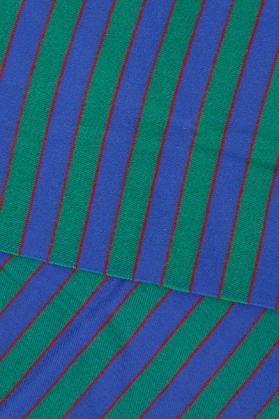 Shop Kenzo Memento 3 Striped Scarf In French Blue