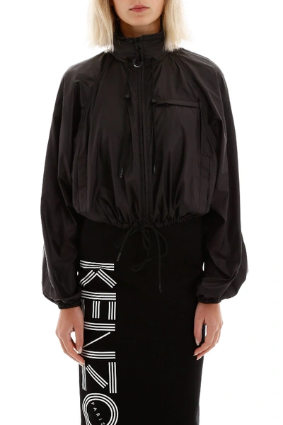 Shop Kenzo Packable Windbreaker In Noir