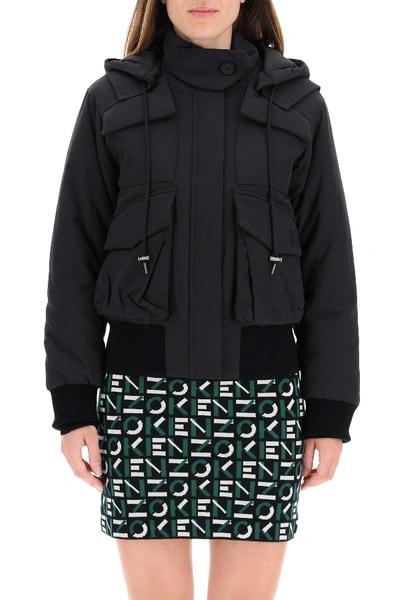 Shop Kenzo Nylon Jacket In Noir