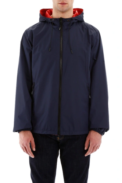 Shop Kenzo Reversible Windbreaker In Bleu Nuit