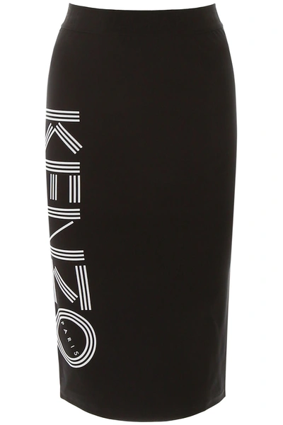 Shop Kenzo Sport Skirt In Noir