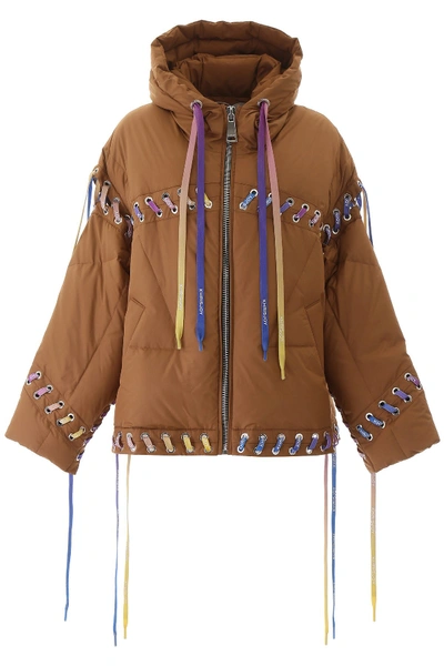Shop Khrisjoy Krys Puffer Jacket In Light Brown