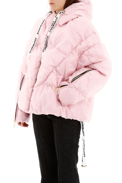 Shop Khrisjoy Organza Khris Puffer Jacket In Rosa