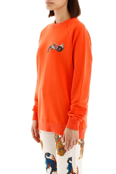 Shop Kirin Printed Sweatshirt In Orange Multi