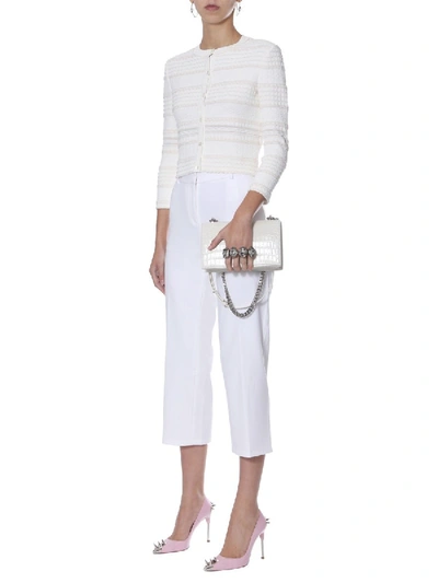 Shop Alexander Mcqueen Knit Cardigan In White